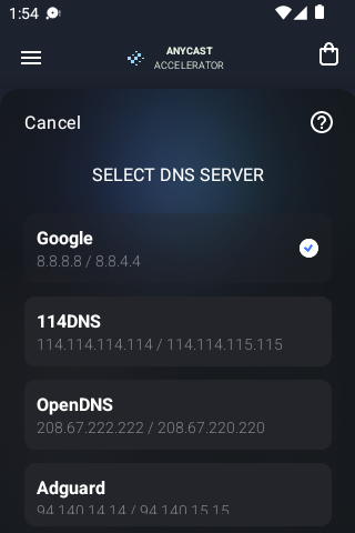 ANYCAST加速器评价android下载效果预览图
